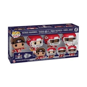 Funko Pop! NFL Kansas City Chiefs Super Bowl 2024 4 Set 🏈 ft. Mahomes & Kelce